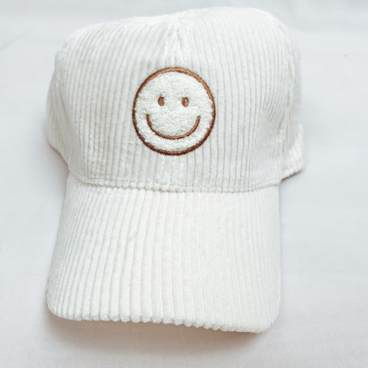 Smile More Corduroy Cap